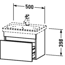 Тумба белый глянец 50 см Duravit DuraStyle DS630302222