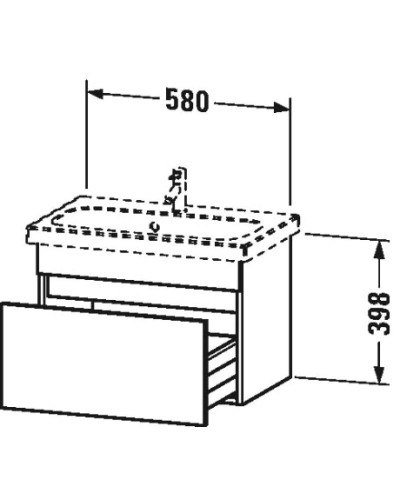 Тумба белый глянец 58 см Duravit DuraStyle DS637902222