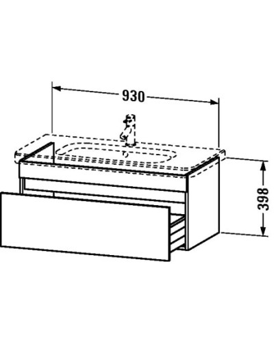 Тумба графит матовый 93 см Duravit DuraStyle DS638204949