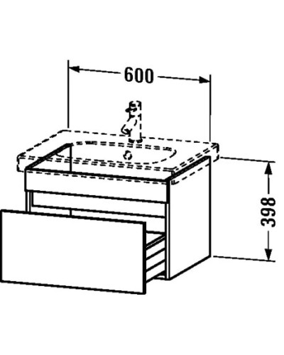 Тумба орех 60 см Duravit DuraStyle DS638307979