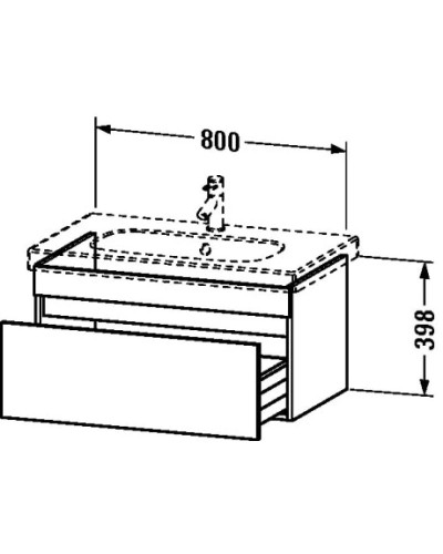 Тумба базальт матовый 80 см Duravit DuraStyle DS638404343