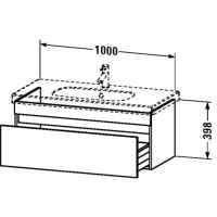 Тумба бетонно-серый матовый 100 см Duravit DuraStyle DS638500707