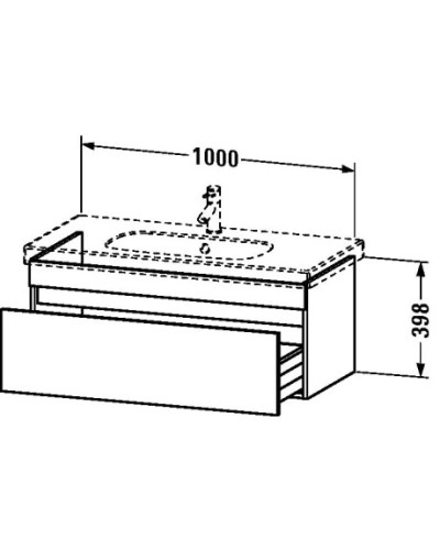 Тумба темный орех 100 см Duravit DuraStyle DS638502121