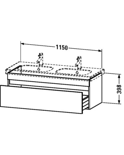 Тумба графит матовый 115 см Duravit DuraStyle DS638604949