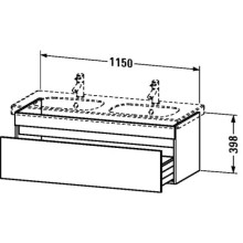 Тумба лен 115 см Duravit DuraStyle DS638607575