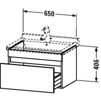 Тумба базальт матовый 65 см Duravit DuraStyle DS638704343