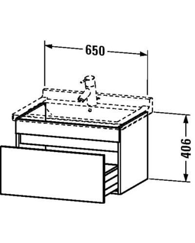 Тумба тауп матовый 65 см Duravit DuraStyle DS638709191