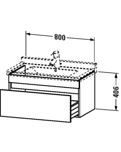 Тумба лен 80 см Duravit DuraStyle DS638807575