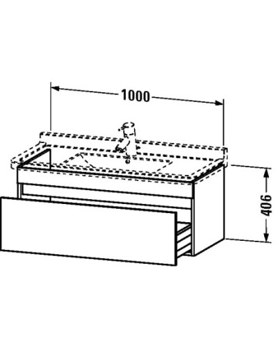 Тумба белый матовый 100 см Duravit DuraStyle DS638901818