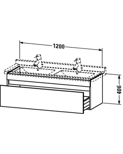 Тумба базальт матовый 120 см Duravit DuraStyle DS639004343