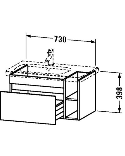 Тумба темный орех 73 см Duravit DuraStyle DS639402121