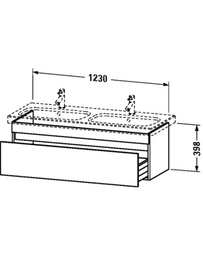Тумба каштан 123 см Duravit DuraStyle DS639805353
