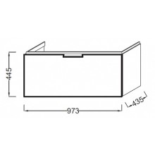Тумба под раковину Jacob Delafon Reve 100 EB1132-G1C Белая