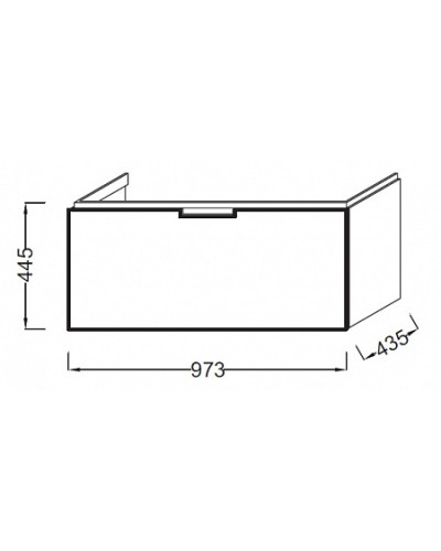 Тумба под раковину Jacob Delafon Reve 100 EB1132-G1C Белая