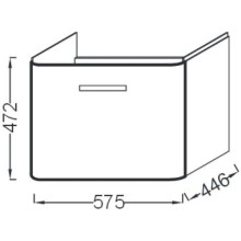 Тумба белый бриллиант 57,5 см Jacob Delafon Replay EB1070-HU