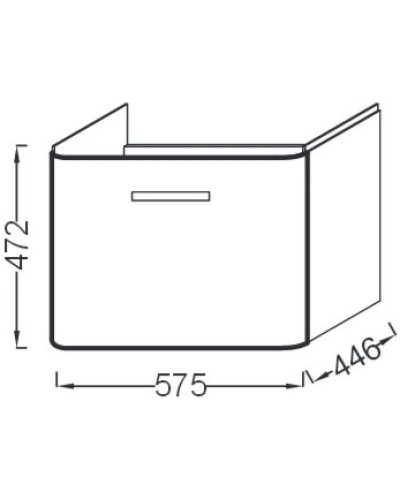 Тумба белый бриллиант 57,5 см Jacob Delafon Replay EB1070-HU