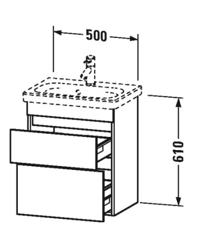 Тумба темный орех 50 см Duravit DuraStyle DS640302121