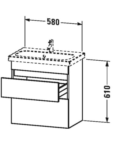 Тумба белый матовый 58 см Duravit DuraStyle DS647901818