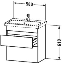 Тумба тауп матовый 58 см Duravit DuraStyle DS647909191
