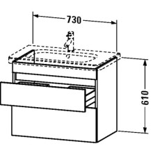 Тумба темный орех 73 см Duravit DuraStyle DS648102121