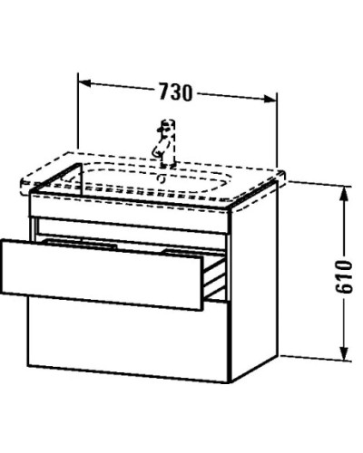 Тумба темный орех 73 см Duravit DuraStyle DS648102121