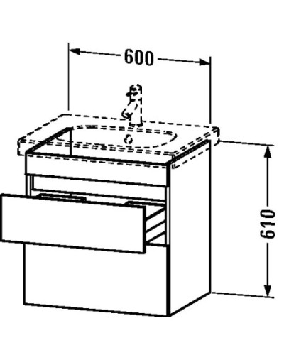 Тумба лен 60 см Duravit DuraStyle DS648307575