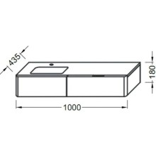 Тумба ледяной коричневый глянец 100 см Jacob Delafon Reve EB569-N23