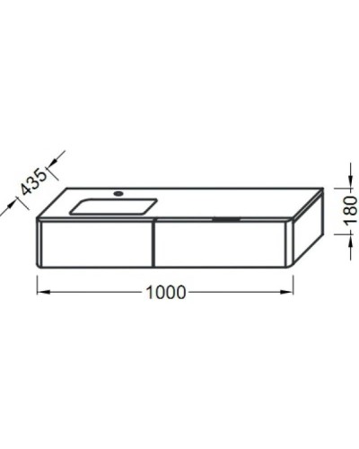 Тумба ледяной коричневый глянец 100 см Jacob Delafon Reve EB569-N23