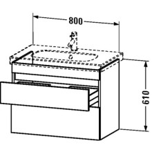 Тумба белый матовый 80 см Duravit DuraStyle DS648401818