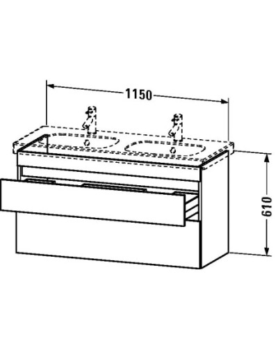 Тумба орех 115 см Duravit DuraStyle DS648607979