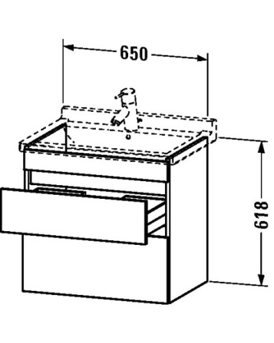 Тумба белый матовый 65 см Duravit DuraStyle DS648701818