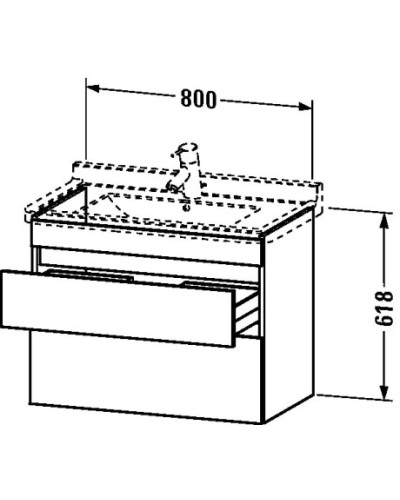 Тумба графит матовый 80 см Duravit DuraStyle DS648804949
