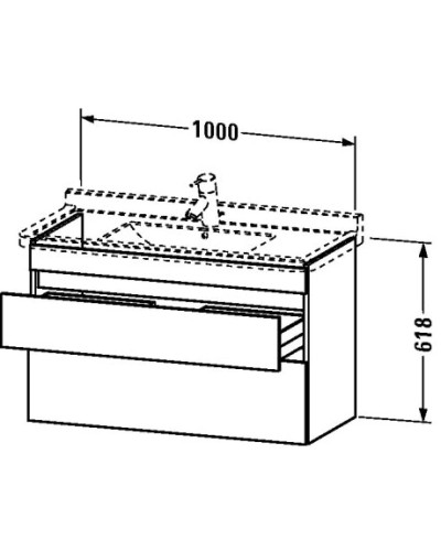 Тумба белый глянец 100 см Duravit DuraStyle DS648902222