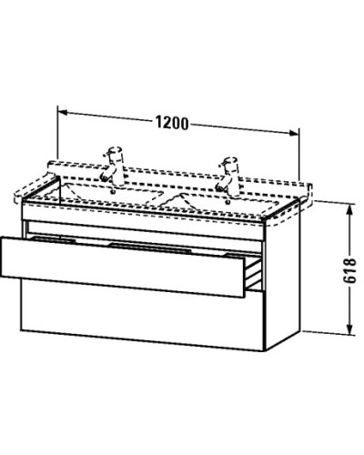 Тумба тауп матовый 120 см Duravit DuraStyle DS649009191