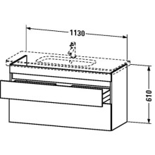Тумба белый матовый 113 см Duravit DuraStyle DS649501818