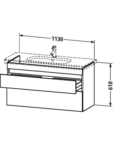 Тумба каштан 113 см Duravit DuraStyle DS649505353