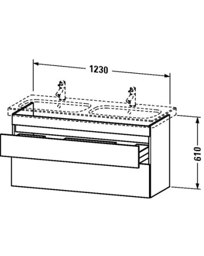 Тумба графит матовый 123 см Duravit DuraStyle DS649804949