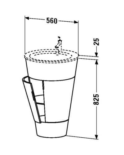 Тумба американский орех 56 см Duravit Starck S1952001313