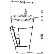 Тумба каменно-серый шелковисто-матовый 56 см Duravit Starck S1952009292