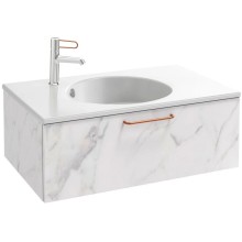 Тумба белый мрамор 80 см Jacob Delafon Odeon Rive Gauche EB2515-R7-NR4