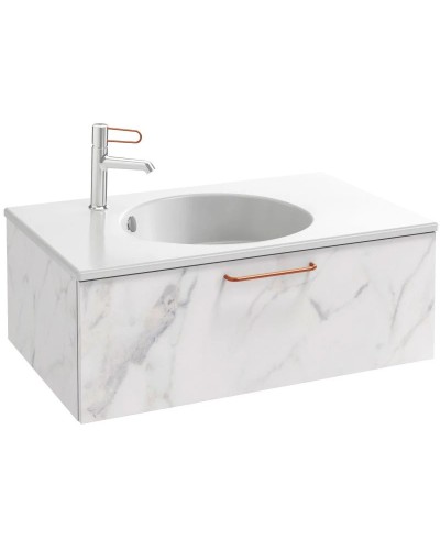 Тумба белый мрамор 80 см Jacob Delafon Odeon Rive Gauche EB2515-R7-NR4