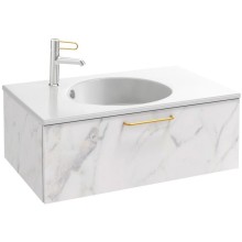 Тумба белый мрамор 80 см Jacob Delafon Odeon Rive Gauche EB2515-R8-NR4