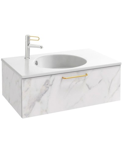 Тумба белый мрамор 80 см Jacob Delafon Odeon Rive Gauche EB2515-R8-NR4