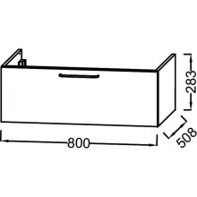 Тумба белый глянец 80 см Jacob Delafon Odeon Rive Gauche EB2515-R6-G1C