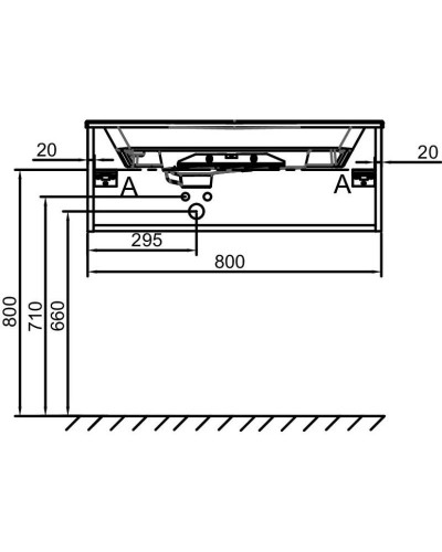Тумба белый глянец 80 см Jacob Delafon Odeon Rive Gauche EB2515-R6-G1C