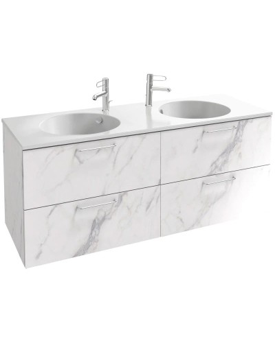 Тумба белый мрамор 140 см Jacob Delafon Odeon Rive Gauche EB2526-R5-NR4