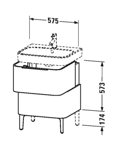 Тумба кашемировый дуб 57,5 см Duravit Happy D.2 H2637101111