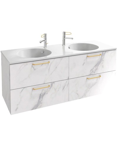 Тумба белый мрамор 140 см Jacob Delafon Odeon Rive Gauche EB2526-R8-NR4