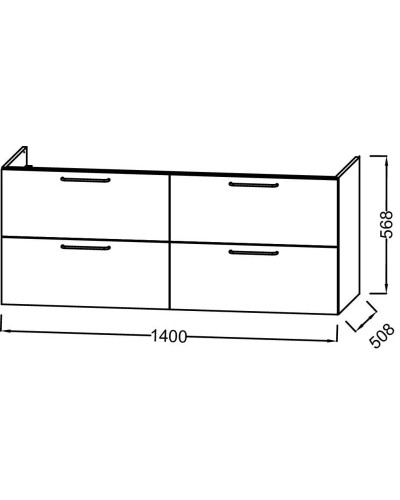 Тумба белый глянец 140 см Jacob Delafon Odeon Rive Gauche EB2526-R8-G1C