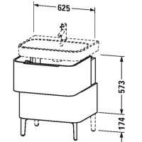 Тумба кашемировый дуб 62,5 см Duravit Happy D.2 H2637201111